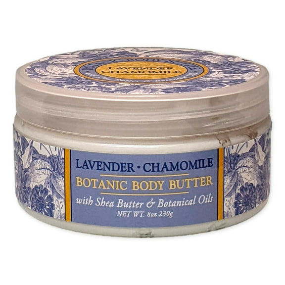 Greenwich Bay LAVENDER CHAMOMILE Botanic Body Butter with Shea Butter, 8 oz.