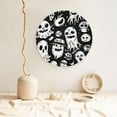 thumbnail image 5 of Balery Black White Spooky Ghosts Print Bone China Decorative Plate Ceramic Dinner Plates Art Crafts with Display Stand-10in, 5 of 6