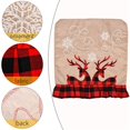 thumbnail image 5 of Fundas para sillas navideñas, juego de 4 Gorro de gnomo de alce de Papá Noel Fundas traseras de silla navideñas para decoración de cocina del hogar, A, 5 of 5