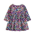 thumbnail image 1 of Odeerbi Niñas Manga Larga Floral Vestido Algodón Princesa Infantil Primavera A-Line Dress, 1 of 2