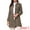 Coffee, variant on Women's Single Breasted Vintage Winter Overcoat Plaid Pea Coat S Coffee