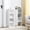 White / MDF, variant on FunMay Black MDF Media Tower Rack CD DVD Slim Storage Cabinet
