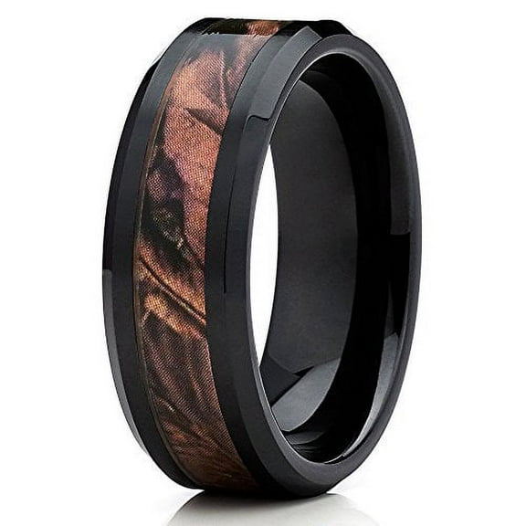 Camo Ceramic Ring Ceramic Wedding Band Camouflage Wedding Band Ceramic Wedding Ring 8mm