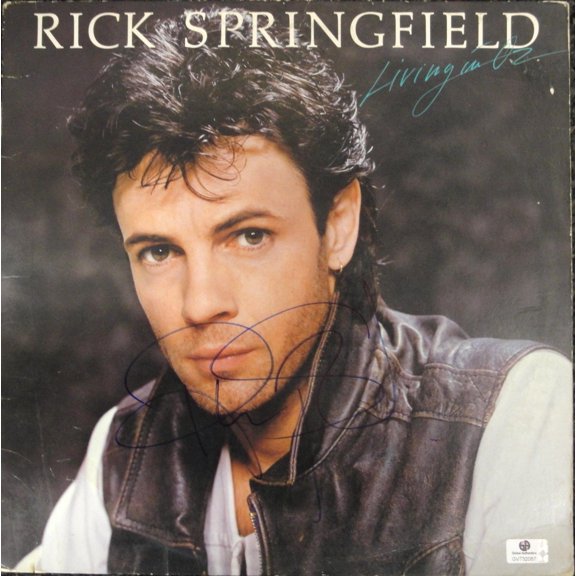 Rick Springfield Hand Signed Autographed Album Cover Living in Oz JSA U16356