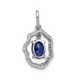 thumbnail image 3 of Real 14kt White Gold .62 Tanzanite and Diamond Dangle Pendant; for Adults and Teens; for Women and Men, 3 of 4