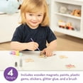 thumbnail image 3 of Melissa & Doug Created by Me! Wooden Butterfly Magnets Craft Kit (4 Designs, 4 Paints, Stickers, Glitter Glue), 3 of 10