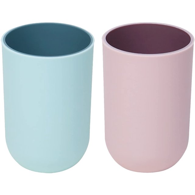 Taza de cepillo de dientes para niños, soporte para cepillo de dientes, taza de cepillo de dientes de 2 piezas para viaje, Camping, almacenamiento de baño, accesorios de baño