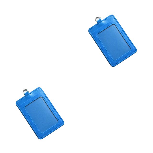 Methold 10 piezas de portatarjetas de identificación carcasa protectora de gran capacidad multifuncional tarjetas de autobús manga exposición Vertical/Azul cielo 2piezas