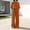 Brown, variant on 2PCS Coordinate Sets of Women Pants, Short Sleeve Women Tops Clothes, Fashion Pants with Pocket, Casaul Women Outfits for Indoor Outdoor Pink Size: M
