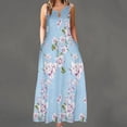 thumbnail image 1 of FcBaudy Robe Sans Manches Col Rond, Robes d'Été pour Femmes, Robes Sans Manches Col Rond Imprimé avec Poches Grande Robe d'Été pour Femmes, 1 of 5