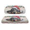 thumbnail image 2 of Pzuqiu 2-Piece Christmas Dachshund Golf Cart Seat Covers - Breathable Washable Protective Set for Golf Cart Accessories, 2 of 10