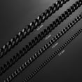 thumbnail image 2 of 3.5mm/5mm/7mm/9mm Thickness Stainless Steel Cuban Curb Link Chain Necklace for Men Boys Silver Gold Black Color 14 to 30 Inches, 2 of 5