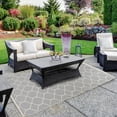 thumbnail image 2 of Northlight 4' x 6' Gray and Beige Honeycomb Pattern Rectangular Outdoor Area Rug, 2 of 4