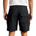 thumbnail image 5 of Men's Casual Sports Shorts with Elastic Waistband Zipper Pocket Joggers Sweatpants, Straight Leg Lightweight Quick Dry Breathable, for Gym Workout Running Daily Wear | AKLJWH,Black 4XL, 5 of 9