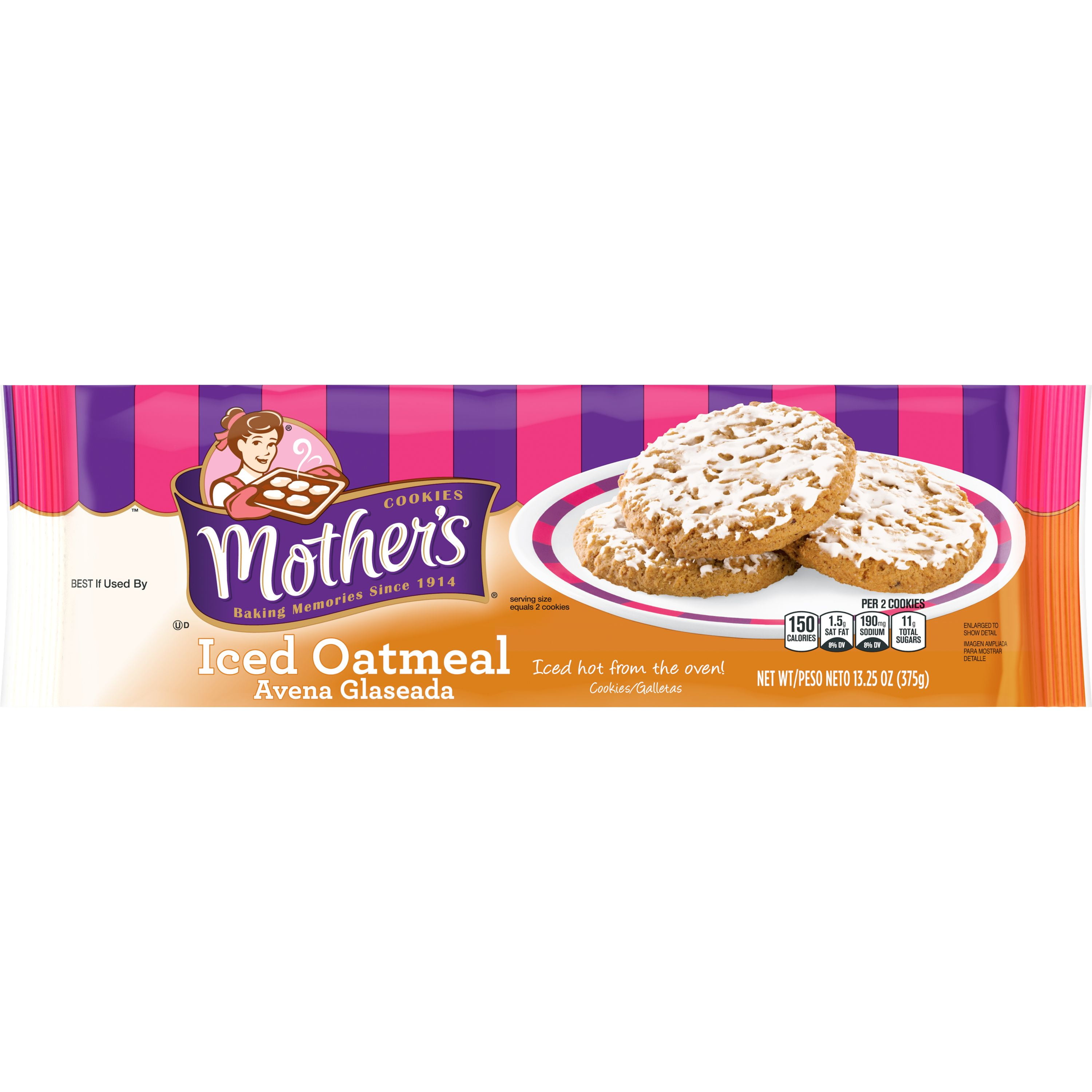 Mother's Iced Oatmeal Snack Cookies 13.25 oz tray