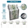 thumbnail image 6 of Green Eucalyptus Leaves Table Runner - 48 Inch Long Vintage Art Farmhouse Wooden Cotton and Linen Blended Dress Scarves Farmhouse Table Runner for Kitchen Dining, Coffee Table, 13" x 48", 6 of 8