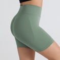 thumbnail image 3 of idosla Workout Shorts for Women Gym, Workout, Yoga Butt Lifting, Tummy Control, Hidden Scrunch Spandex Biker Shorts (Green, M), 3 of 4