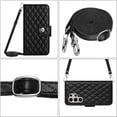 thumbnail image 6 of Charm Style for Samsung S23 Ultra Case RFID Blocking Wallet Card Holder Leather PU Flip Cover Folio Lanyard Crossbody Strap Women Girl Magnetic Clasp Kickstand for Samsung Galaxy S23 Ultra, Black, 6 of 8