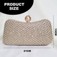 thumbnail image 2 of Bolso de mano con diamantes de imitación y cierre de cristal, utilizado para bolsos de noche en bodas y fiestas., 2 of 5