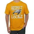 thumbnail image 2 of Wild Bobby Respect The Locals Save Our Oceans Turtle Animal Lover Men Graphic Tee, Gold, XX-Large, 2 of 6