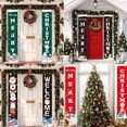 thumbnail image 3 of Welcome Merry Christmas Party Decor Porch Sign Front Door Hanging Banners Flags, Twill Fabric Wall Decoration for Indoor Outdoor Home Yard Farmhouse, Set of 2, 3 of 6