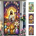 thumbnail image 7 of Uutvmp Easter Door Cover Banner, 71 x 35 Inch Easter Jesus Rabbits Door Banner, Easter Door Banner Party Accessory Hanging Banner Sign Decoration for Happy Easter Party Favors, 7 of 7