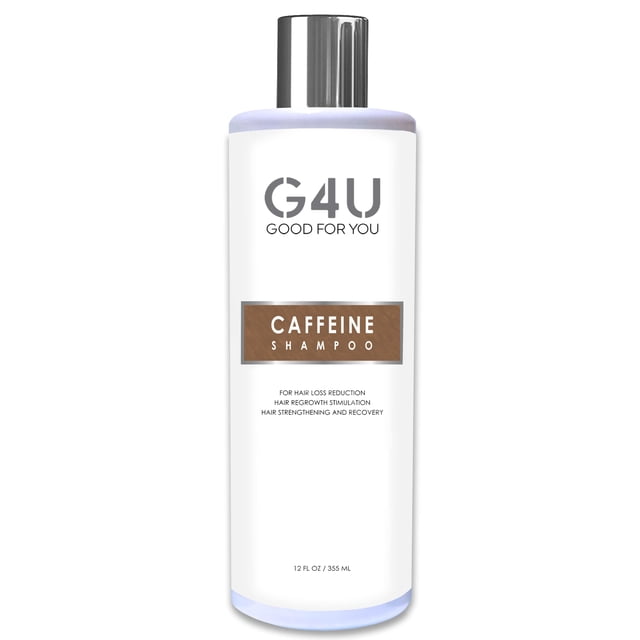 Champú con cafeína G4U para la caída del cabello y el crecimiento del cabello para hombres y mujeres. Libre de sulfatos naturales. Cafeína Biotina Saw Palmetto y más. Para salones de hogar y spas. 12
