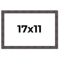 17x11 Frame Brown Rustic Lacquered Walnut Solid Wood Picture Frame Width | 0.875 Inch Moulding