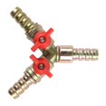 thumbnail image 1 of Universal Corrosion Proof Brass Valves Hose Adapter Connector For Car Motorcycle Engine Maintenance Fluid Transfer Lines Copper M10 three way, 1 of 4