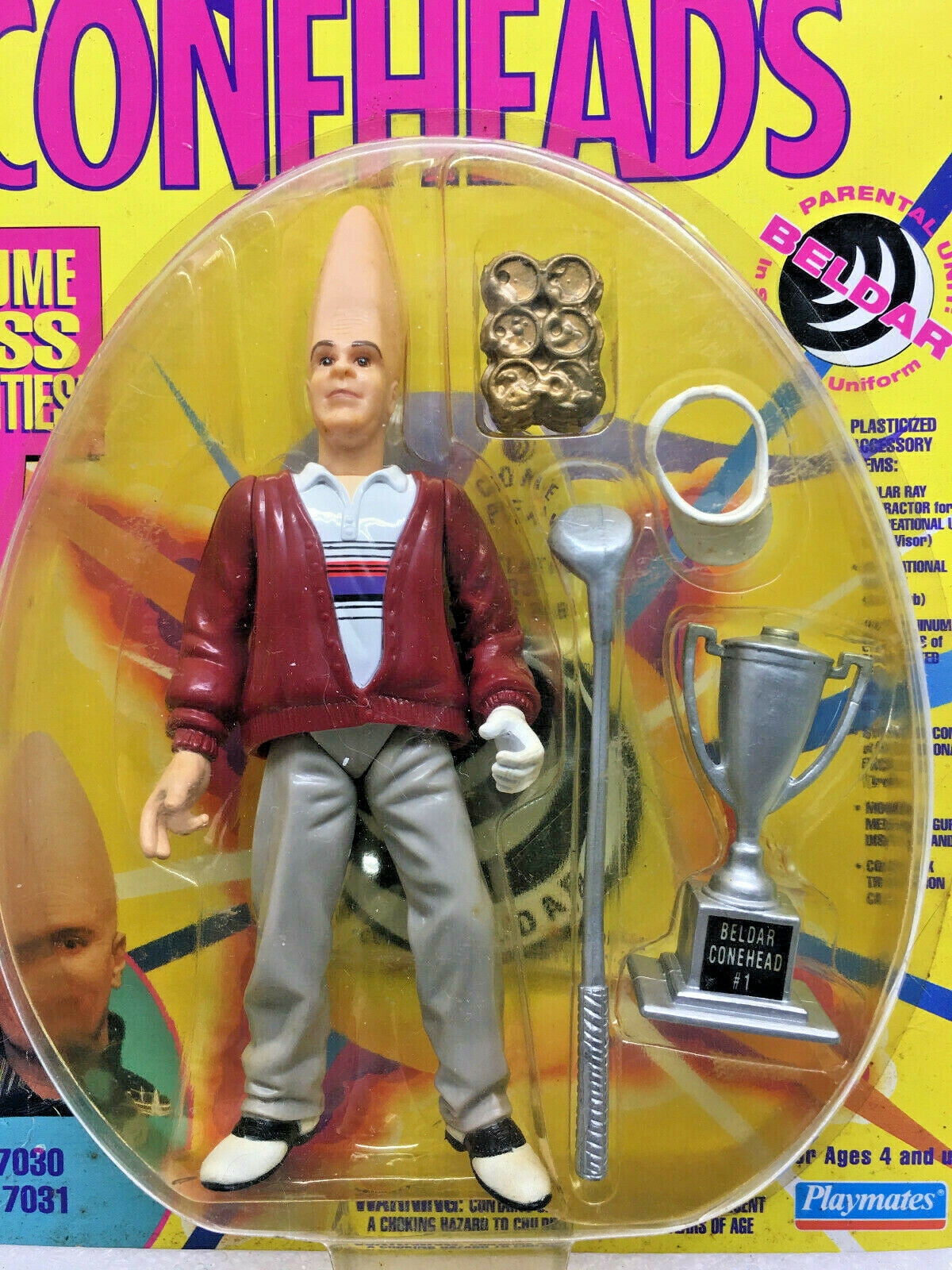 Vintage 1993 Playmates ConeHeads Action Figure - Beldar In