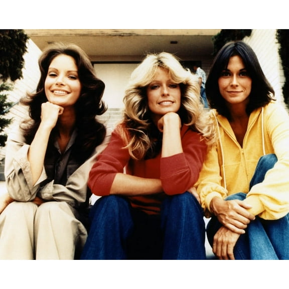 Charlie's Angels 24X36 Classic Hollywood Poster Jaclyn Farrah & Kate Seated Pose