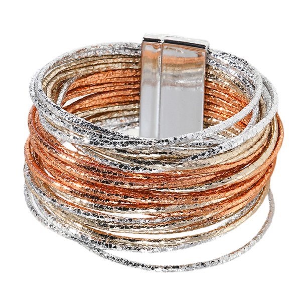 Pulsera para mujer fácil de usar, brazalete de moda, duradero, accesorios para atuendos con Oro Plata Cham