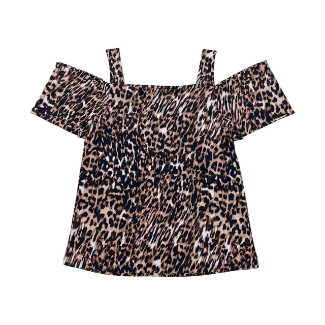 INC Blusa con hombros descubiertos y estampado animal para mujer, marrón, XX-Large I-N-C Hombro frÃo