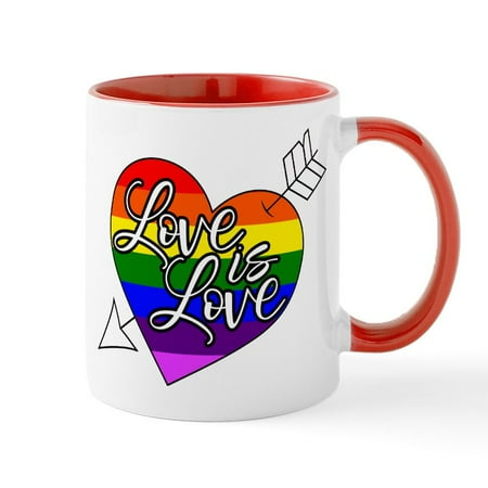 

CafePress - Love Is Love Mug - 11 oz Ceramic Mug - Novelty Coffee Tea Cup