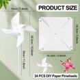 thumbnail image 3 of Great promotion! 24 Pack Sublimation Blank Pinwheels DIY Pinwheels Craft Color Your Own Wind Spinners Toy Crafts DIY White Pinwheels Painting Party Favors Pinwheels Popular!, 3 of 5