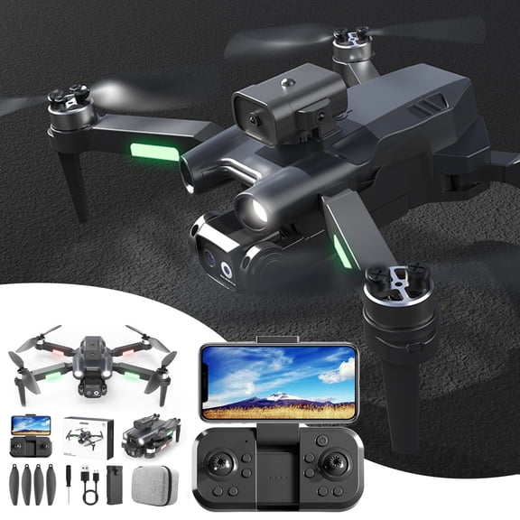 Aihimol Drone with Camera for Adults/Kids/Beginners-1080P 2.4G WIFI FPV RC Quadcopter Brushless Motor Drone With Headless Mode,Follow Me,Altitude Hold,Obstacle Avoidance Toys Gifts For Kids Adults