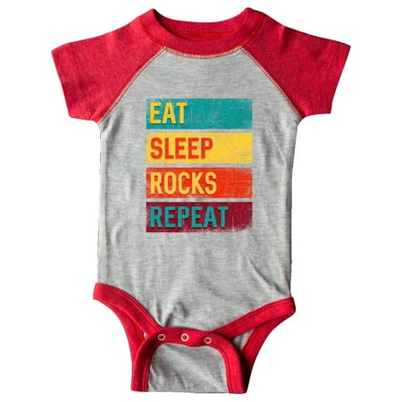 

Inktastic Rock Collecting Eat Sleep Rocks Repeat Gift Baby Boy or Baby Girl Bodysuit