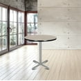 thumbnail image 2 of Hampden Furnishings Bennet Collection Steel Frame 36" Round Top, X Base, 36" Height, Cafe Table Grey Frame/Grey Nebula Top, 2 of 5