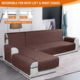 thumbnail image 2 of SHANNA Sectional Couch Covers 100% Waterproof L Shaped Sofa Slipcover, 3pcs Reversible Chaise Lounge Cover for Sectional Couch Furniture Protector for Pets Dog Cat, Brown, Large, 2 of 13