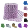 thumbnail image 2 of Coofit Ruban en Strass 24 Rangées Bling Maille Cristal Ruban Strass Ruban Diamant, 2 of 3