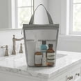 thumbnail image 5 of Hyknon Mesh Toiletry Tote Bag, Quick Drip Breathable Beach Mesh Crossbody Bags Carry Pouch with Zipper Top, Portable Makeup Bag Handbag for Bathroom Storage Gym Showers Trips Travel Toiletries, Gray, 5 of 6