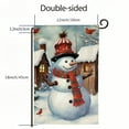 thumbnail image 3 of Winter Garden Flag Double Sided, Burlap Small Vertical Snowman Garden Yard House Flags for Winter Christmas Seasonal Outside Outdoor House Decor, 3 of 6