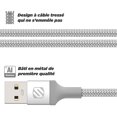 thumbnail image 2 of Scosche CAB4SR-SP Braided Charge & Sync Cable for USB-C Devices, 2 of 5