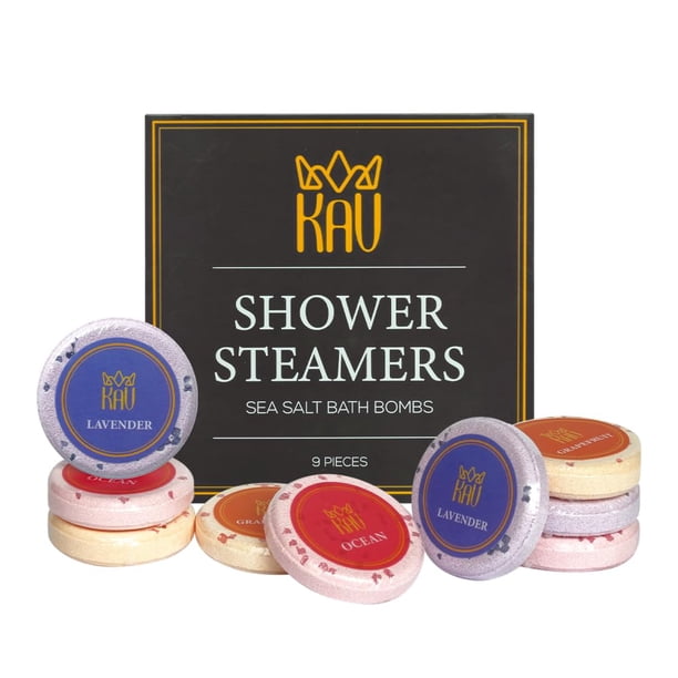 KAV Vaporizadores de ducha de aromaterapia para mujeres y hombres – Juego de 9 bombas de ducha – Set de regalo para relleno de medias – Relajación alivio del estrés para mujeres mamá cumpleaños – Vapo