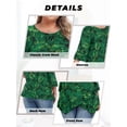 thumbnail image 6 of Gleelist Plus Size Tops For Womens Ruffled Hem Crew Neck T-Shirts Casual Flowy Blouses 3/4 Ruffle Sleeve XL-5XL, 6 of 8