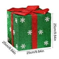 thumbnail image 3 of Slhenay Christmas Gift Boxes Decorations, Presents Boxes with Ribbon Bows Decor for Xmas Tree, Yard, Home, Indoor Outdoor Holiday Party Decor 25cm (Green), 3 of 6