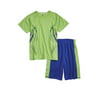 Energy Zone Boys 2 PC Green & Blue Athletic Mesh Shorts & Shirt Set X-Small