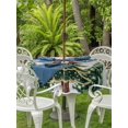 thumbnail image 2 of Outdoor Tablecloth with Umbrella Hole and Zipper, Grey Christmas Tree Round Table Cloth 54 Inch Waterproof Tablecloth, Snowflake Tree Xmas Picnic Table Cover for Patio Camping, 2 of 7