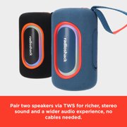 RadioShack Wireless Speaker, 20W, Bluetooth 5.3, RGB Lights, Waterproof IPX5, Portable