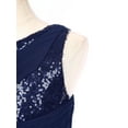 thumbnail image 6 of TiaoBug Kids Flower Girl One Shoulder Party Gown Sequins High-Low Hem Dress for Wedding Birthday Navy Blue 16, 6 of 7